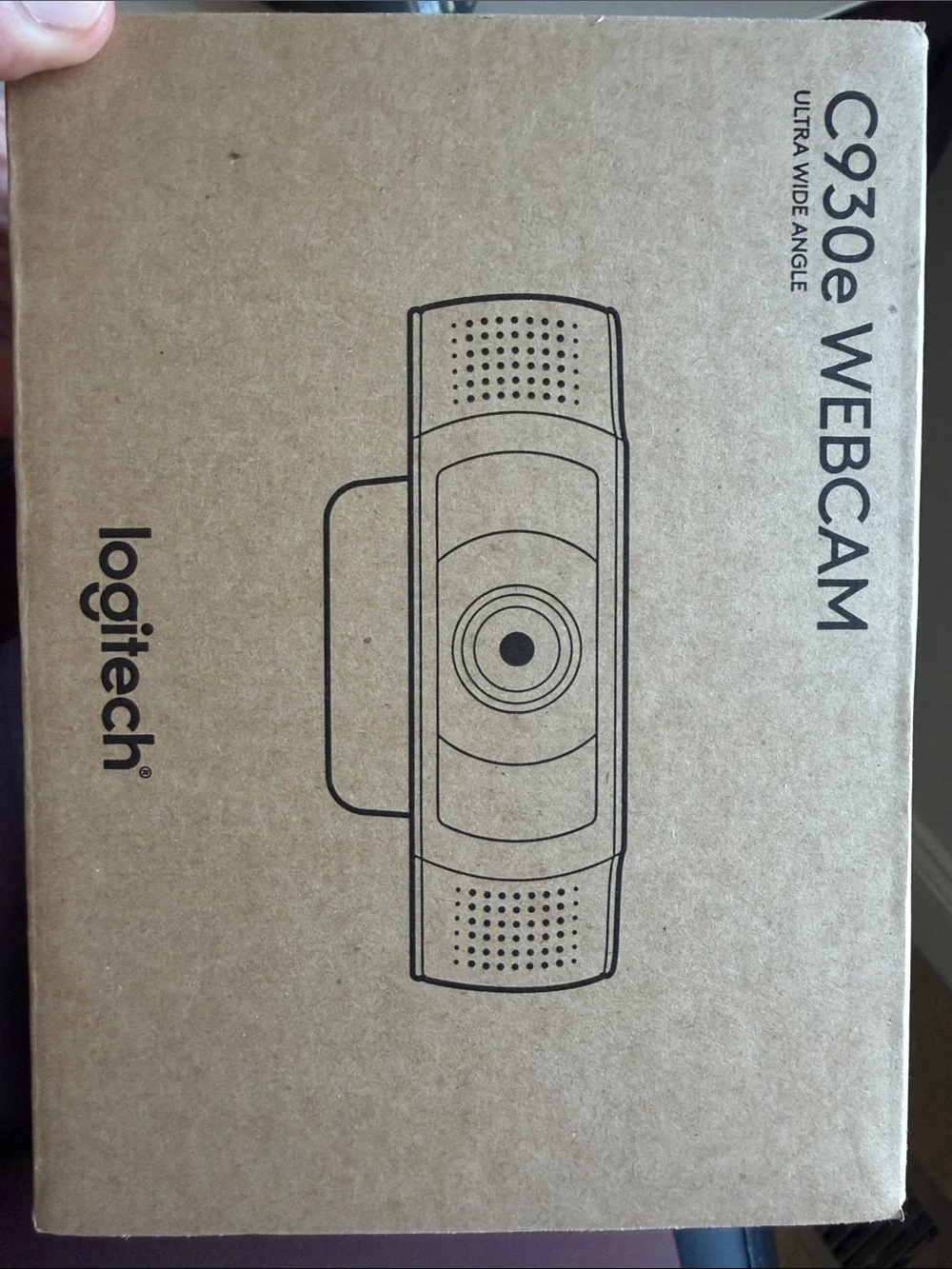 Logitech C930e Webcam Cardboard Packaging - Brown